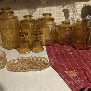 Vintage glass cannisters